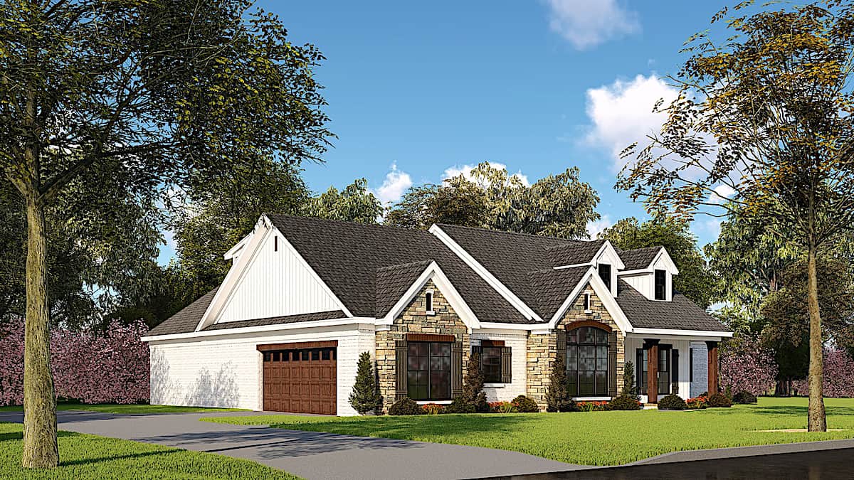 Left Side View of this 3-Bedroom, 2112 Sq Ft Plan - 193-1148