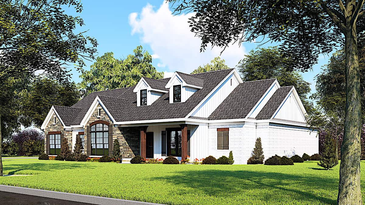 Right Side View of this 3-Bedroom, 2112 Sq Ft Plan - 193-1148