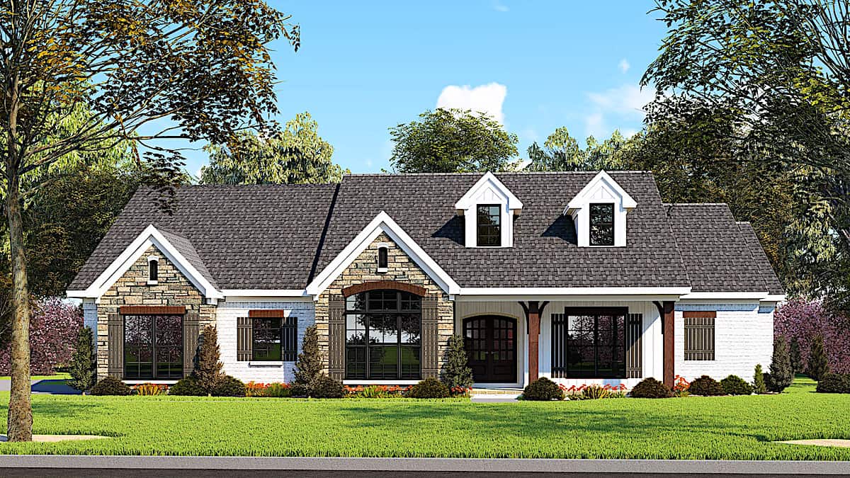 Ranch home (ThePlanCollection: Plan #193-1148)