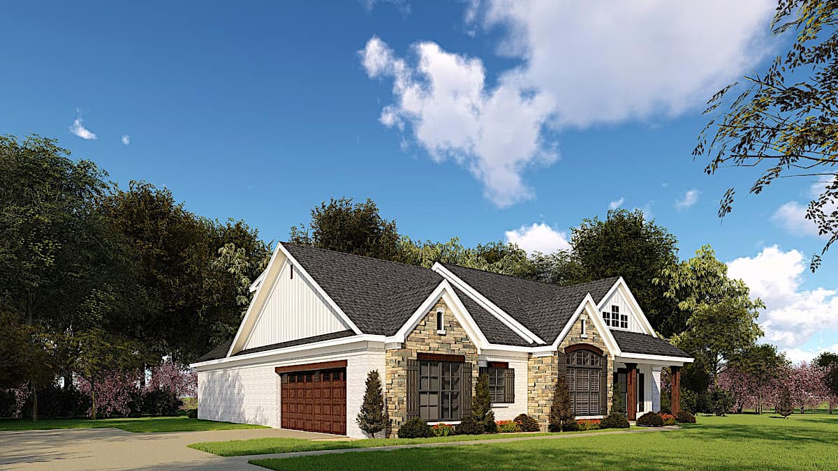Left Side View of this 3-Bedroom, 2112 Sq Ft Plan - 193-1149