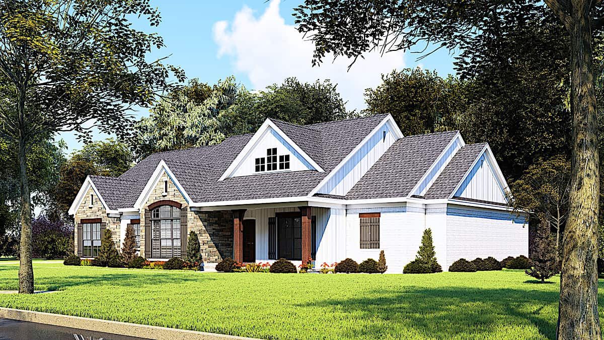 Right Side View of this 3-Bedroom, 2112 Sq Ft Plan - 193-1149