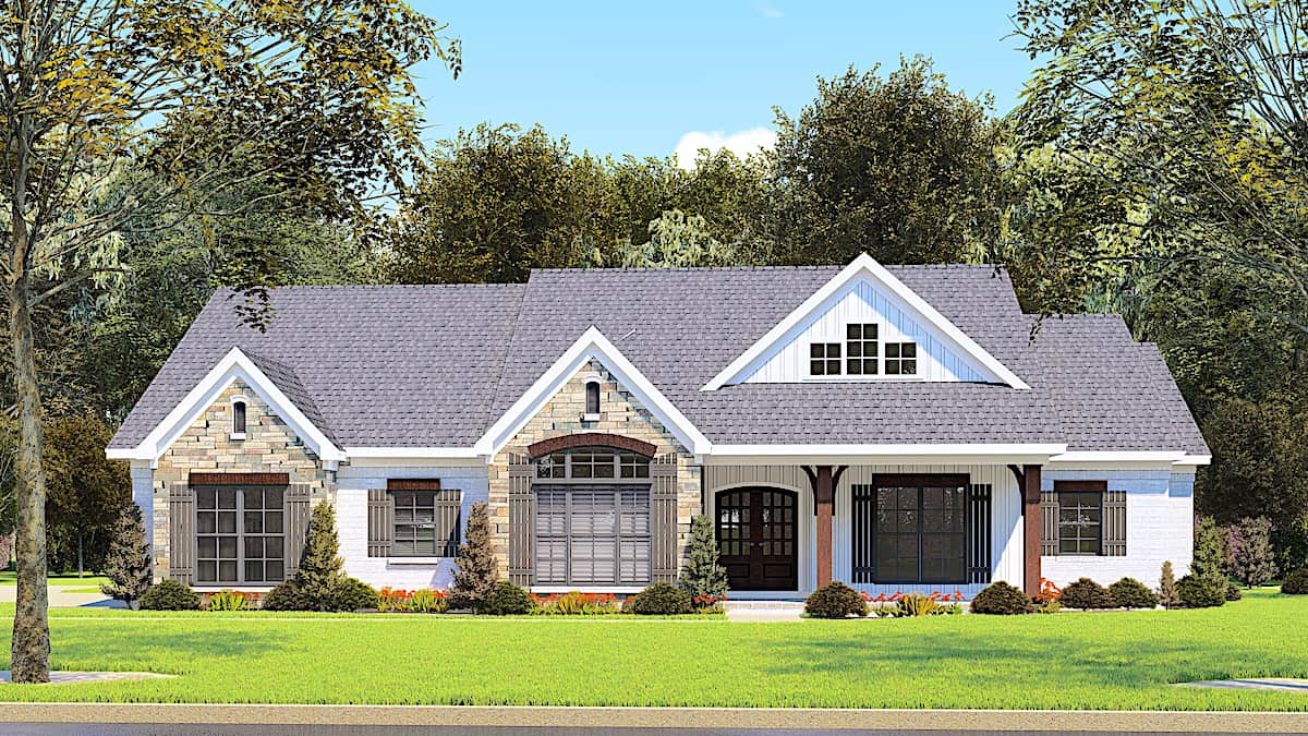 Ranch home (ThePlanCollection: Plan #193-1149)
