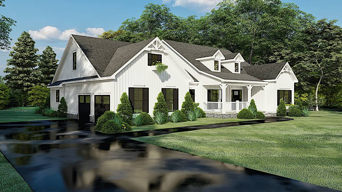 Left Side View of this 4-Bedroom, 2294 Sq Ft Plan - 193-1150