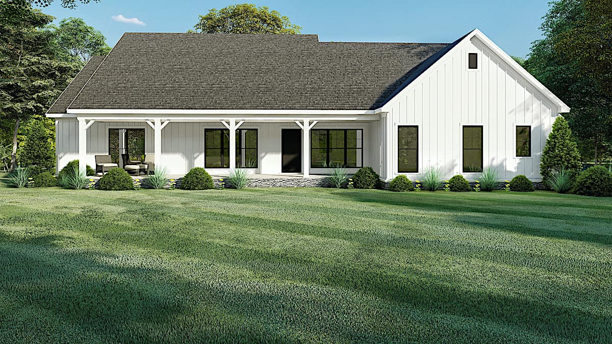 Rear View of this 4-Bedroom, 2294 Sq Ft Plan - 193-1150