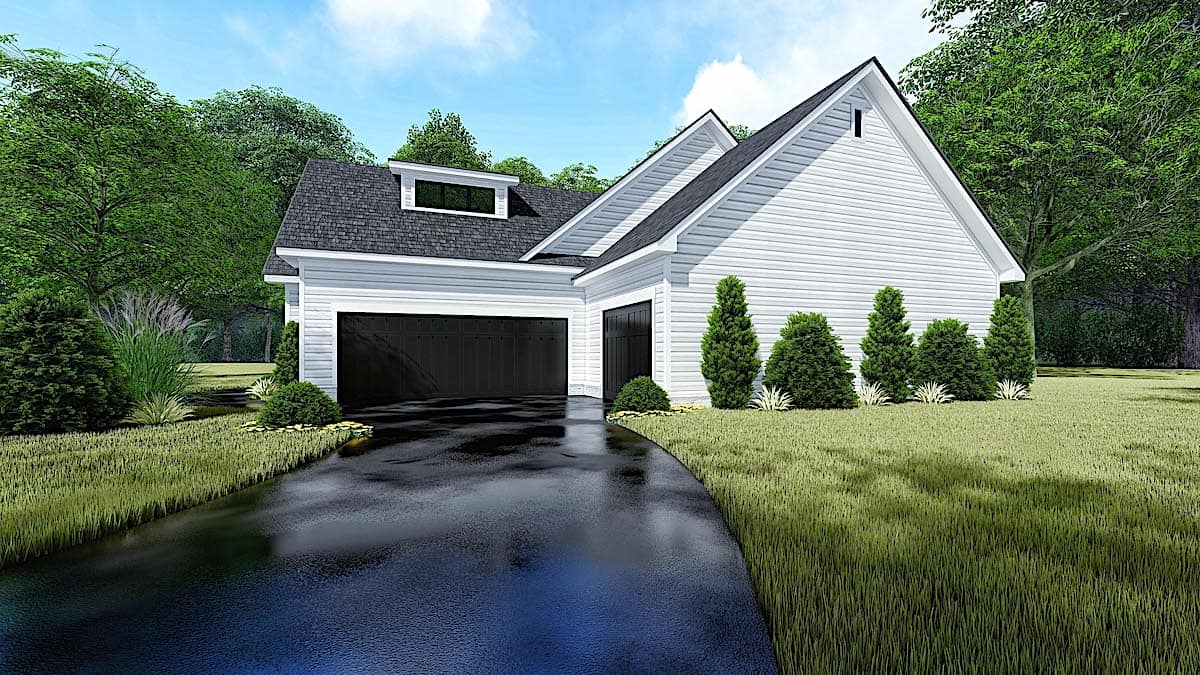 Right Side View of this 4-Bedroom, 1967 Sq Ft Plan - 193-1151