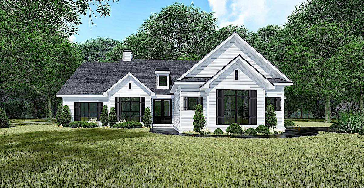 Ranch home (ThePlanCollection: Plan #193-1151)