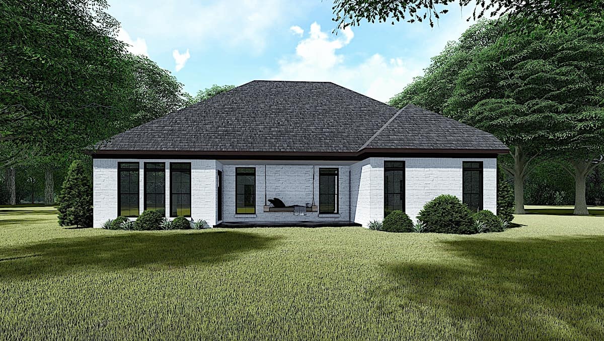 Rear View of this 3-Bedroom, 1775 Sq Ft Plan - 193-1152