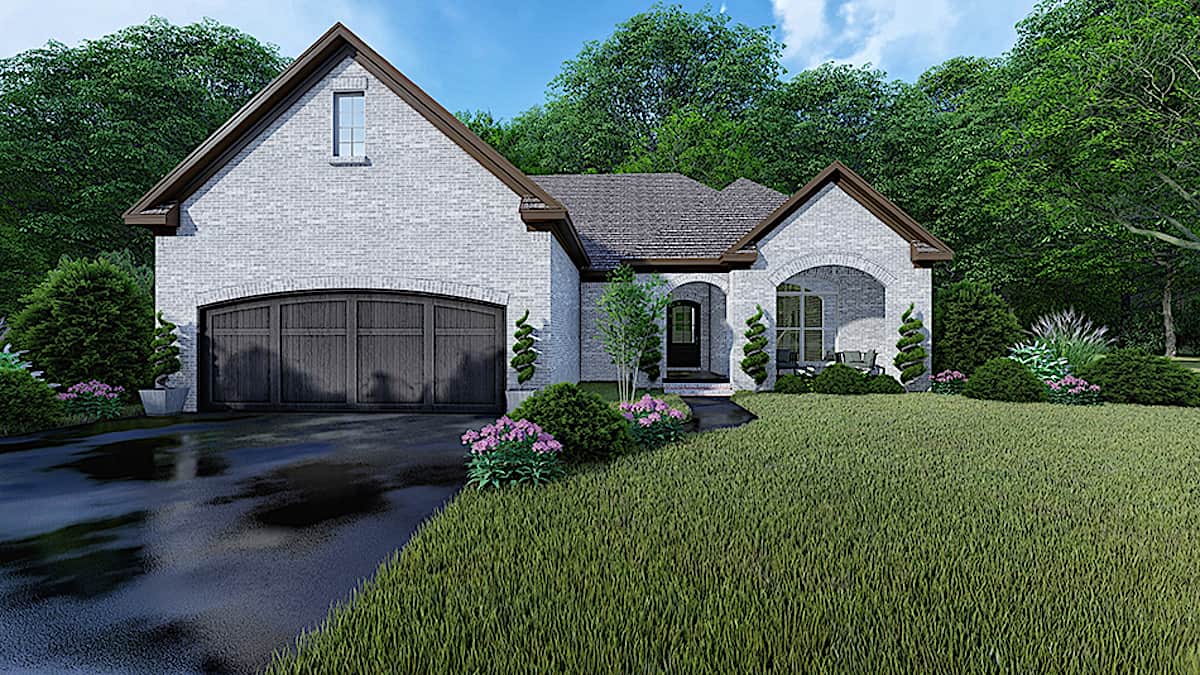 Front View of this 3-Bedroom, 1493 Sq Ft Plan - 193-1154