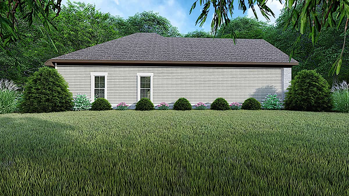 Left Side View of this 3-Bedroom, 1493 Sq Ft Plan - 193-1154