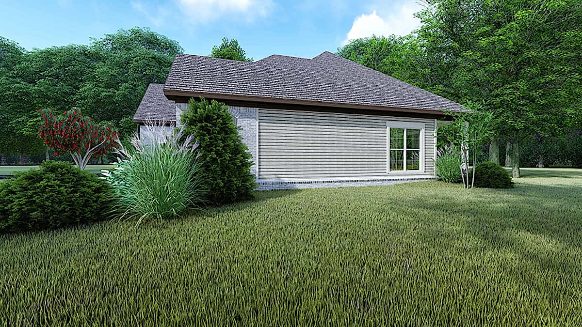Right Side View of this 3-Bedroom, 1493 Sq Ft Plan - 193-1154