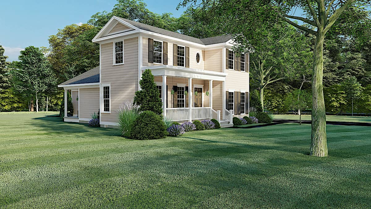 Left Side View of this 3-Bedroom, 1680 Sq Ft Plan - 193-1155