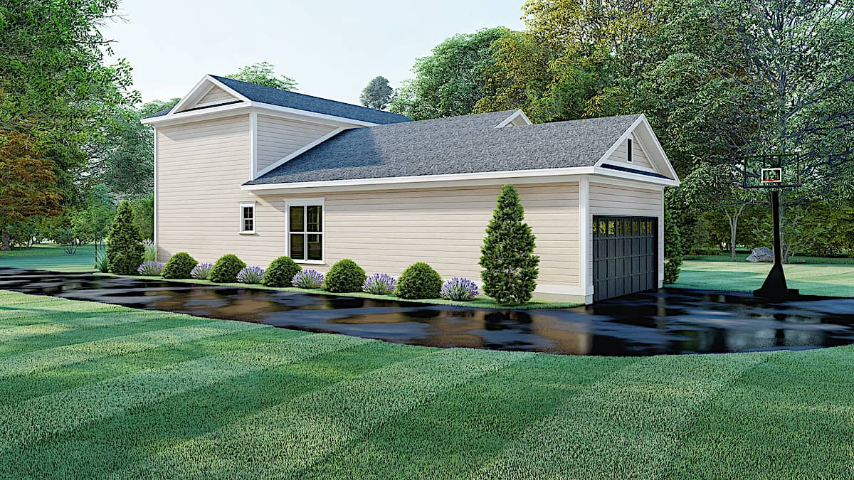 Right Side View of this 3-Bedroom, 1680 Sq Ft Plan - 193-1155