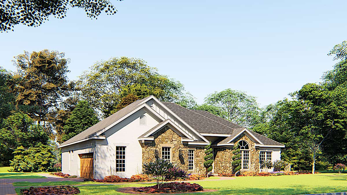 Left Side View of this 4-Bedroom, 1989 Sq Ft Plan - 193-1158