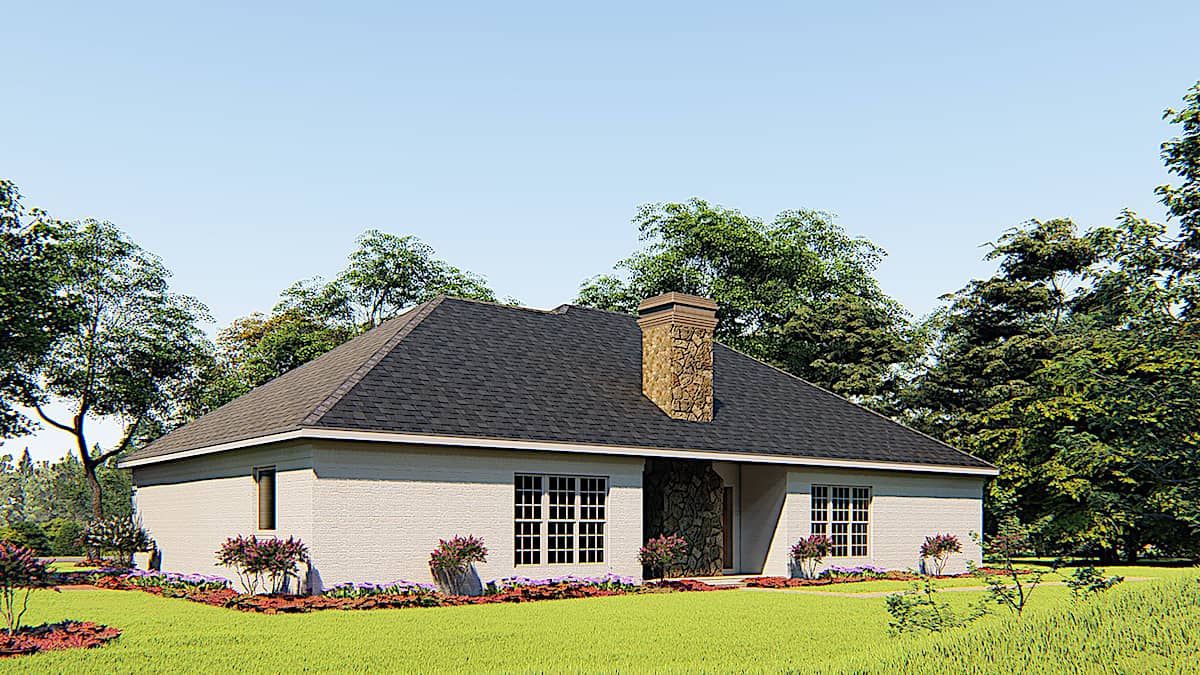 Rear View of this 4-Bedroom, 1989 Sq Ft Plan - 193-1158