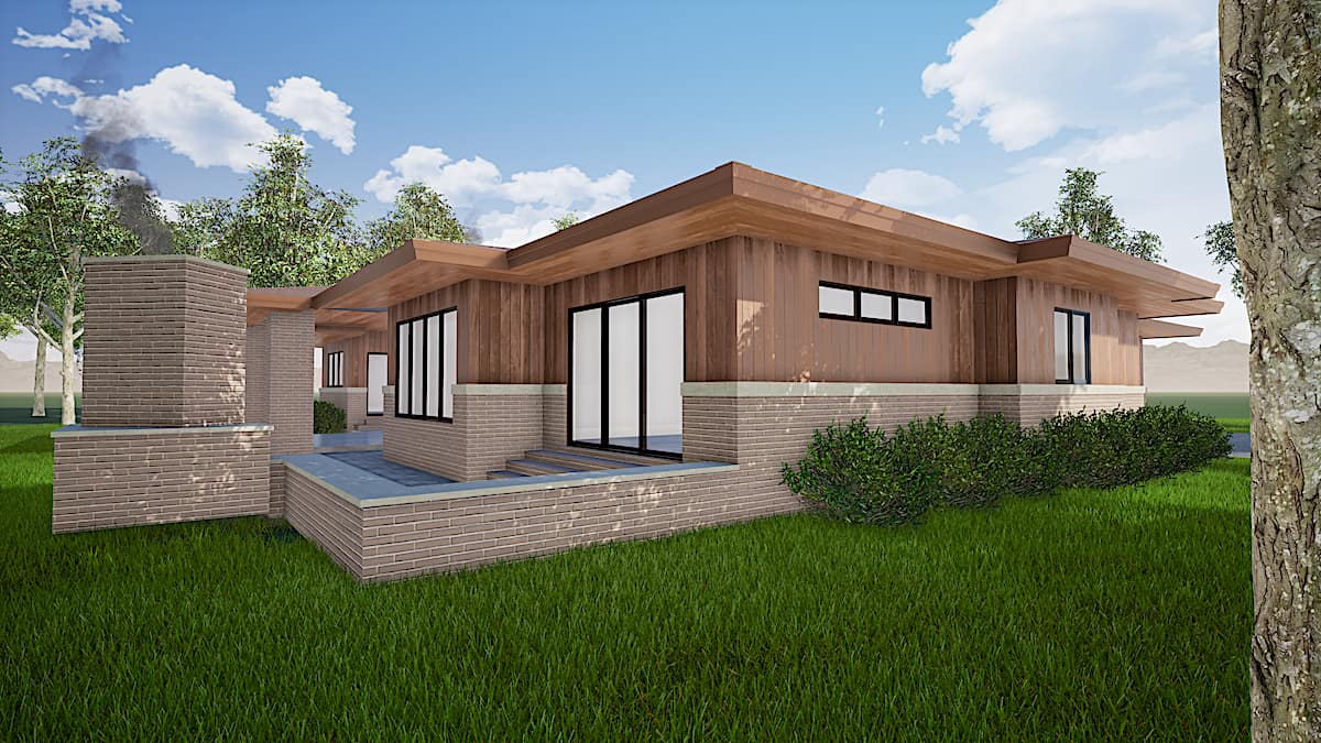Left Side View of this 3-Bedroom, 2344 Sq Ft Plan - 193-1159