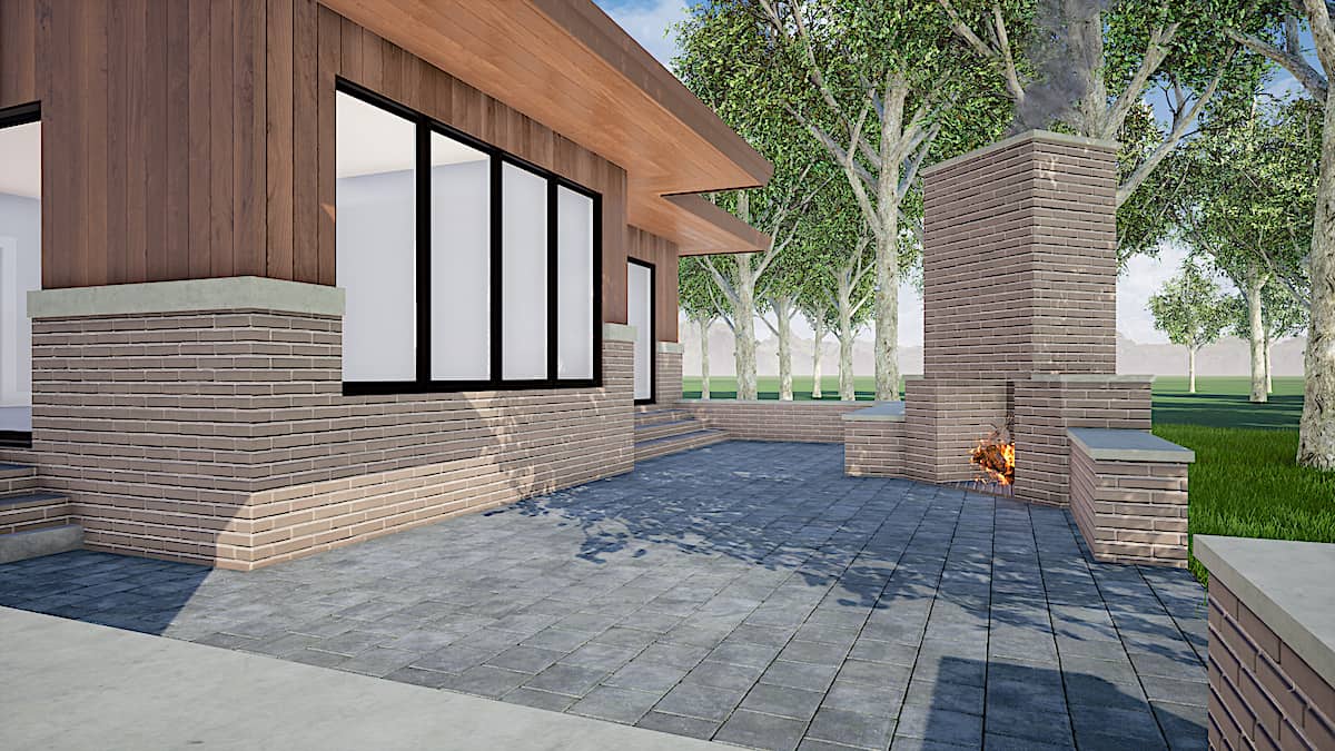 Rear View of this 3-Bedroom, 2344 Sq Ft Plan - 193-1159