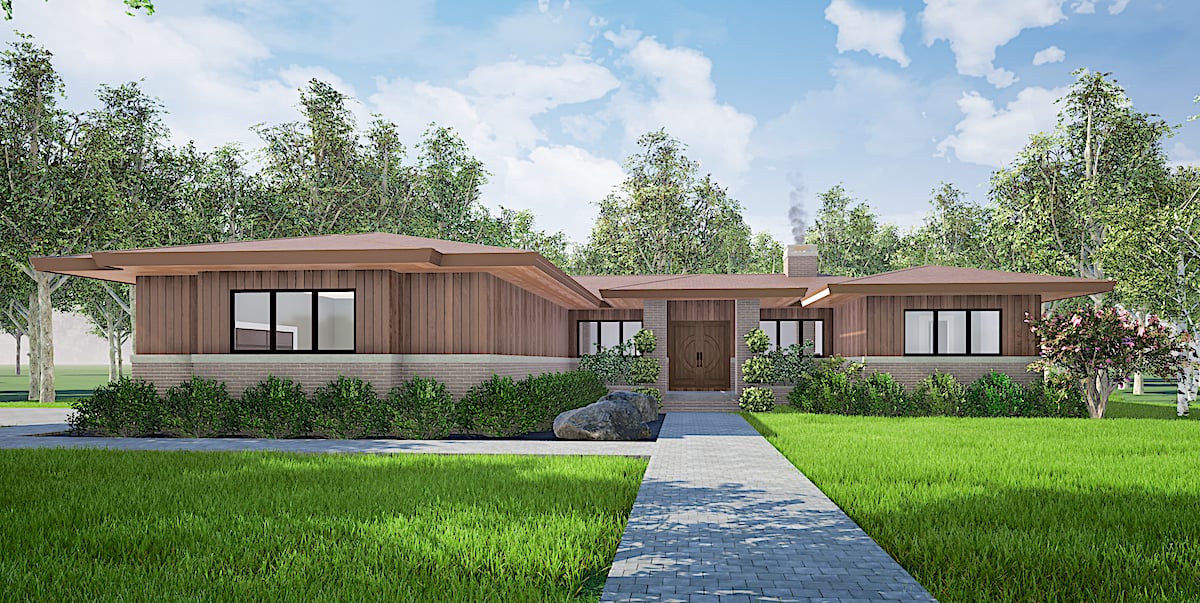 Contemporary home (ThePlanCollection: Plan #193-1159)