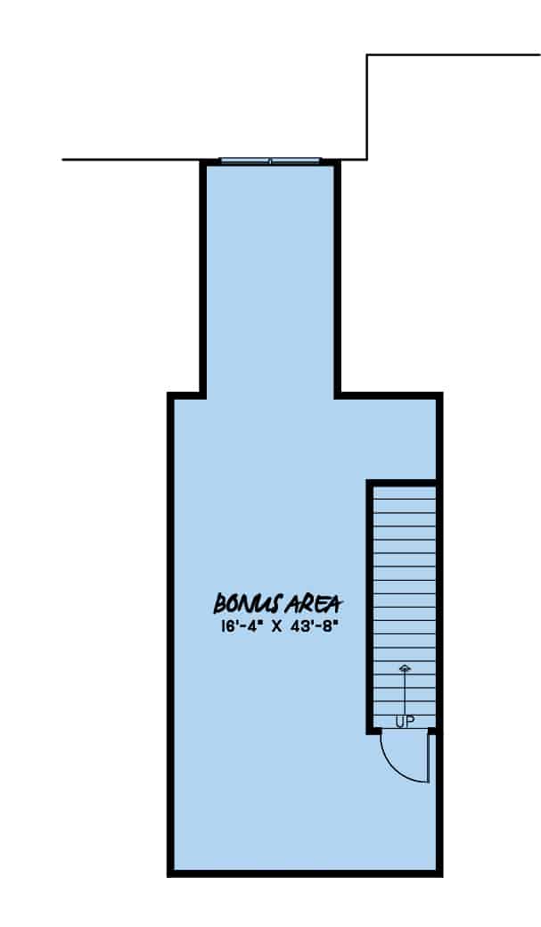 Floor Plan Bonus Room of European Plan #193-1160