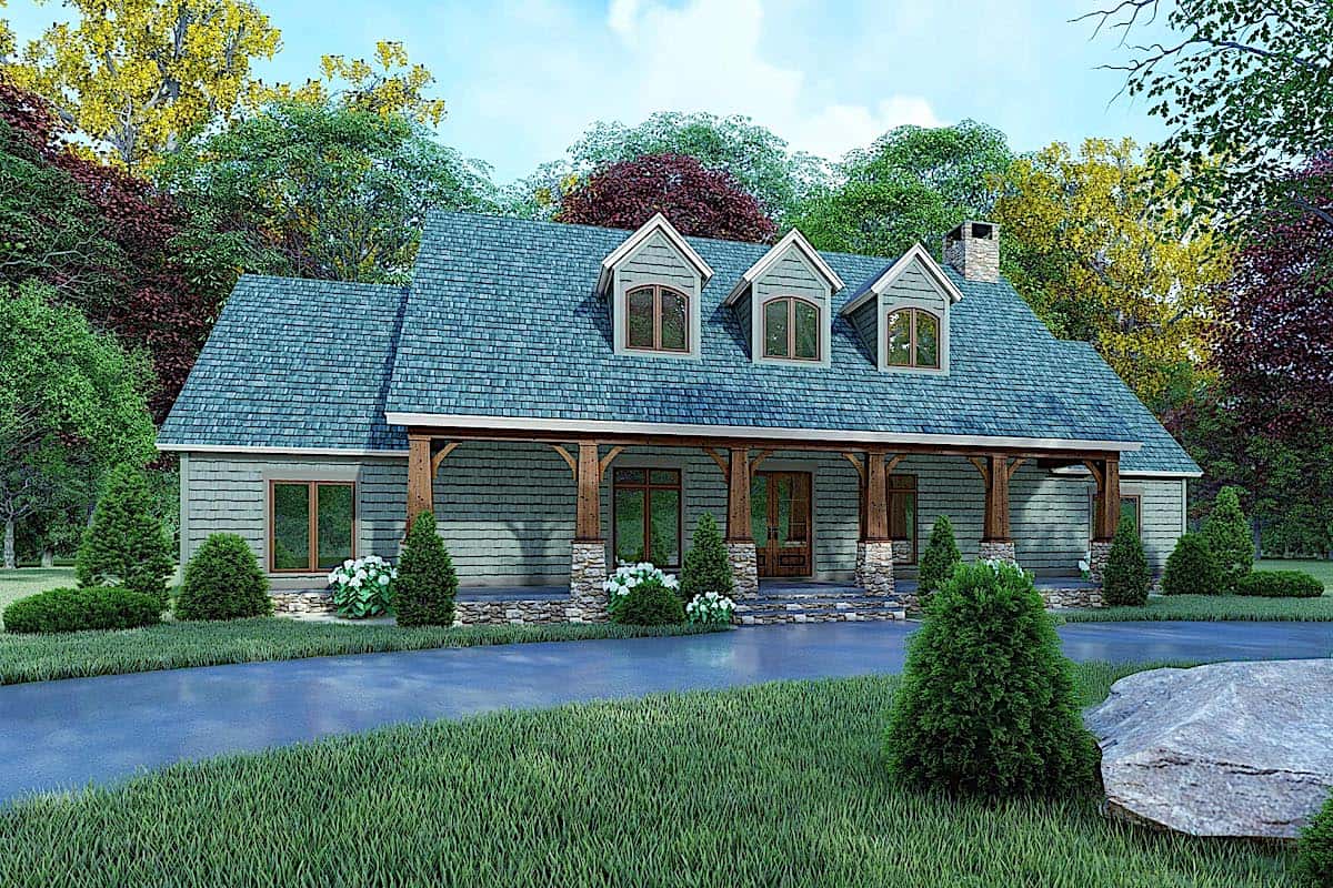 Ranch home (ThePlanCollection: Plan #193-1161)