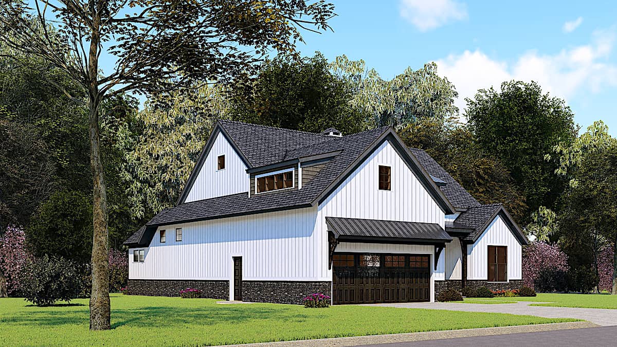 Side View of this 3-Bedroom, 1998 Sq Ft Plan - 193-1162