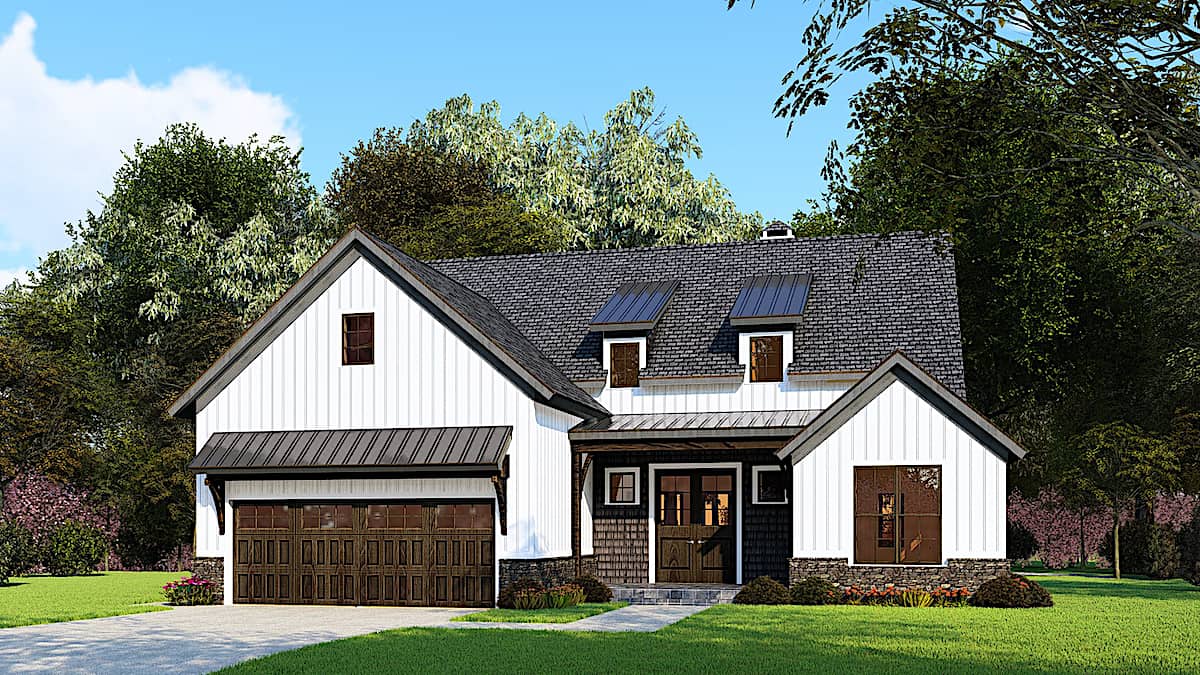 Ranch home (ThePlanCollection: Plan #193-1162)