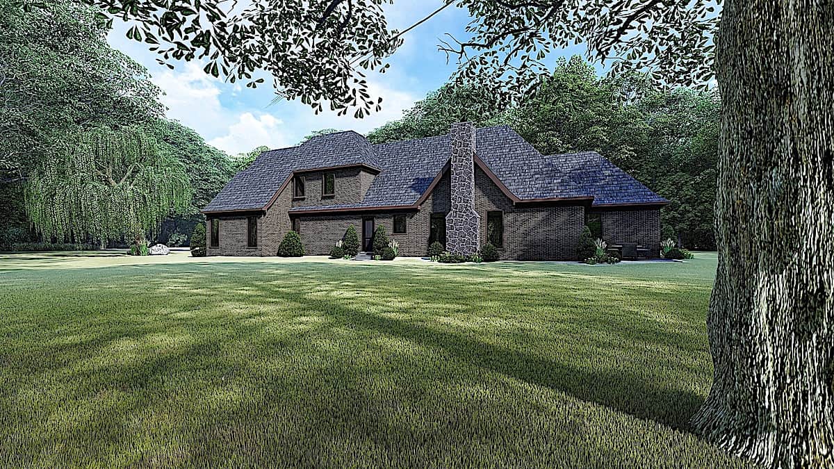Right Side View of this 3-Bedroom, 3020 Sq Ft Plan - 193-1163