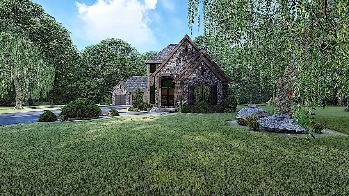 Front View of this 3-Bedroom, 3020 Sq Ft Plan - 193-1163
