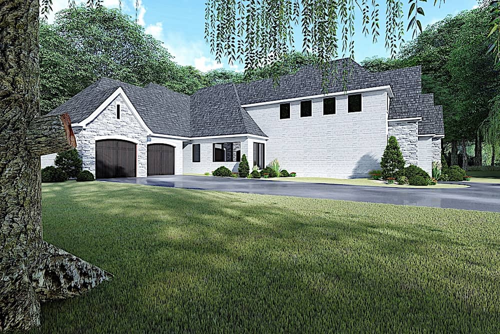 Left Side View of this 3-Bedroom, 3020 Sq Ft Plan - 193-1163
