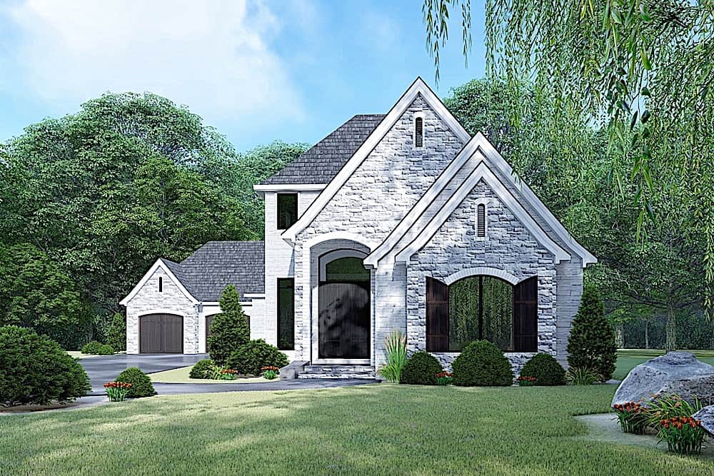 Front View of this 3-Bedroom, 3020 Sq Ft Plan - 193-1163