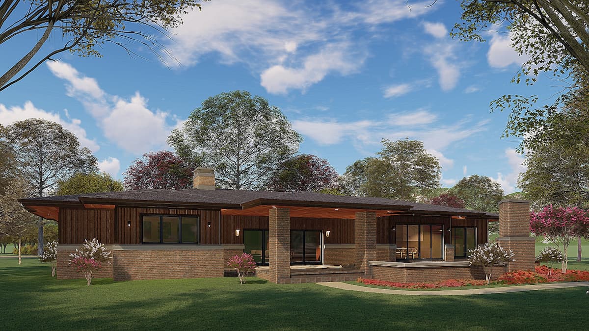 Rear View of this 4-Bedroom, 2681 Sq Ft Plan - 193-1164