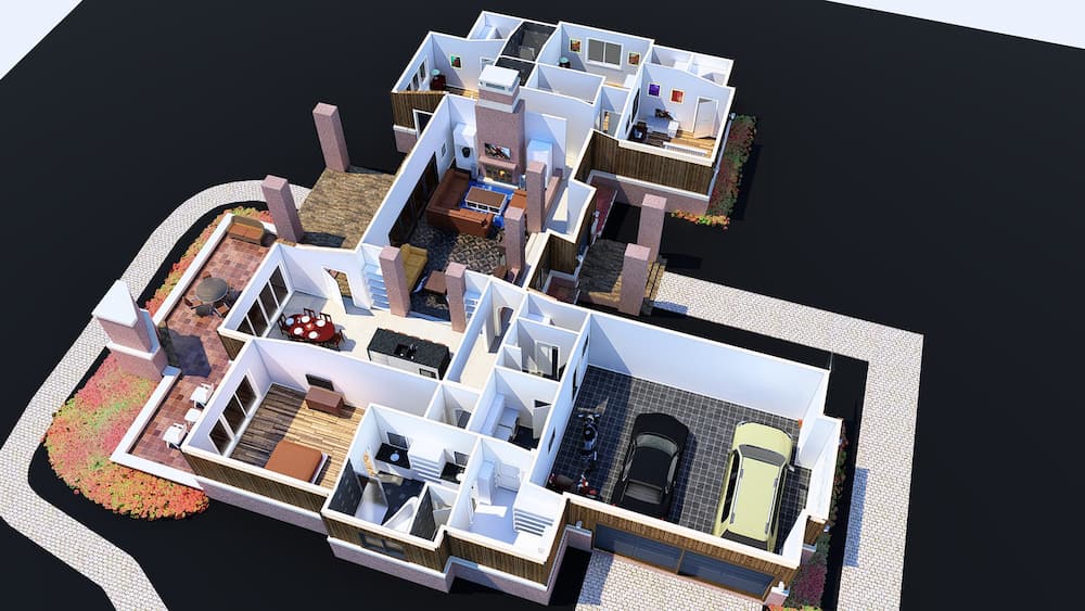 Left Side View of this 4-Bedroom, 2681 Sq Ft Plan - 193-1164