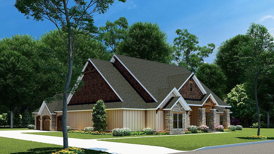 Left Side View of this 3-Bedroom, 3698 Sq Ft Plan - 193-1165