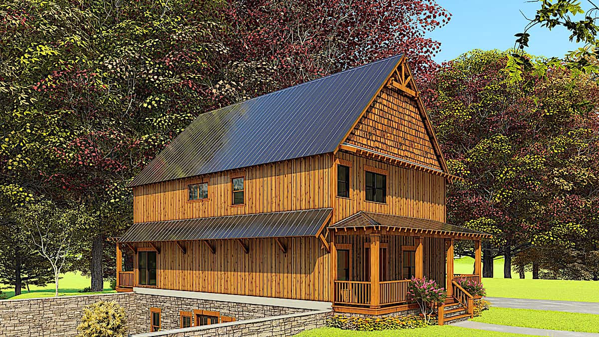 Left Side View of this 5-Bedroom, 3903 Sq Ft Plan - 193-1166