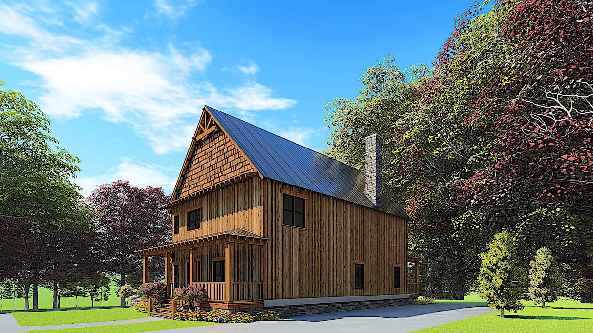 Right Side View of this 5-Bedroom, 3903 Sq Ft Plan - 193-1166