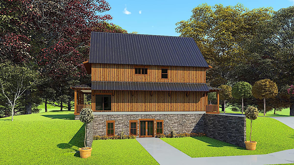 Left Side View of this 5-Bedroom, 3903 Sq Ft Plan - 193-1166