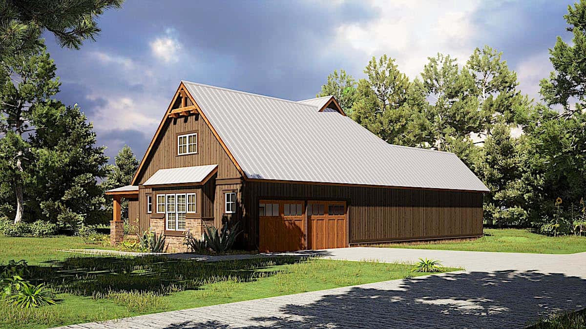 Right Side View of this 4-Bedroom, 1897 Sq Ft Plan - 193-1168