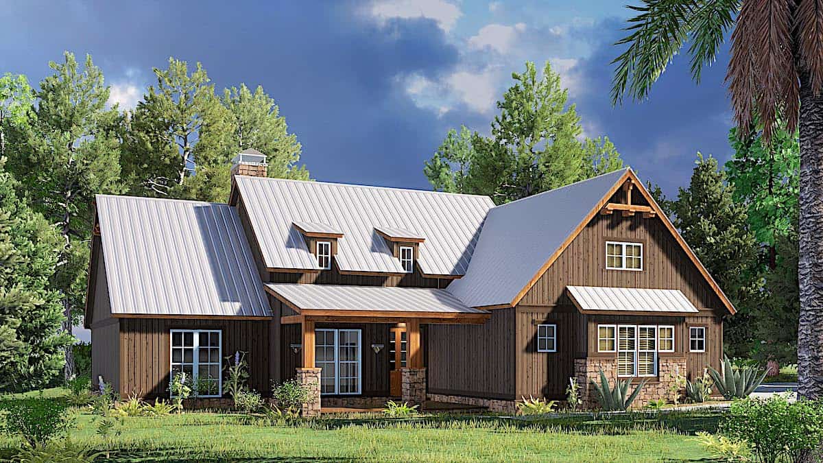 Side View of this 4-Bedroom, 1897 Sq Ft Plan - 193-1168
