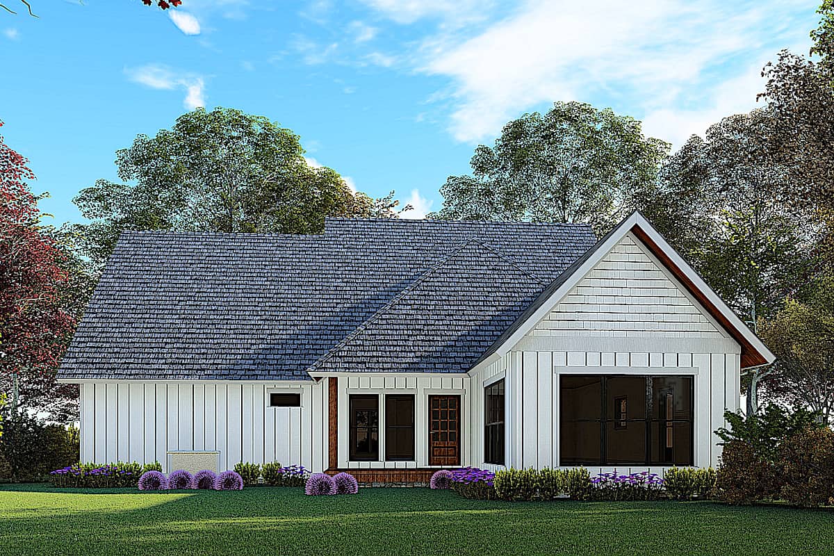 Rear View of this 3-Bedroom, 1986 Sq Ft Plan - 193-1169