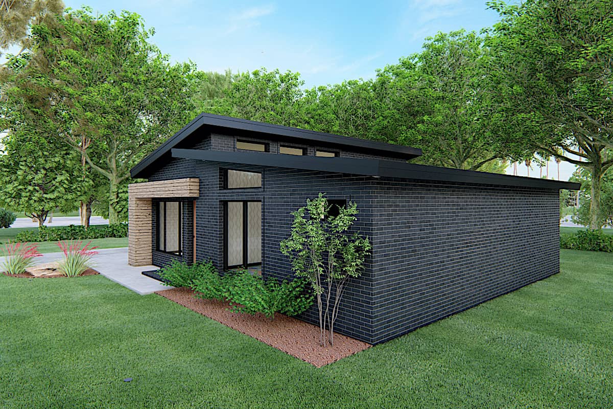 Right Side View of this 3-Bedroom, 1131 Sq Ft Plan - 193-1170
