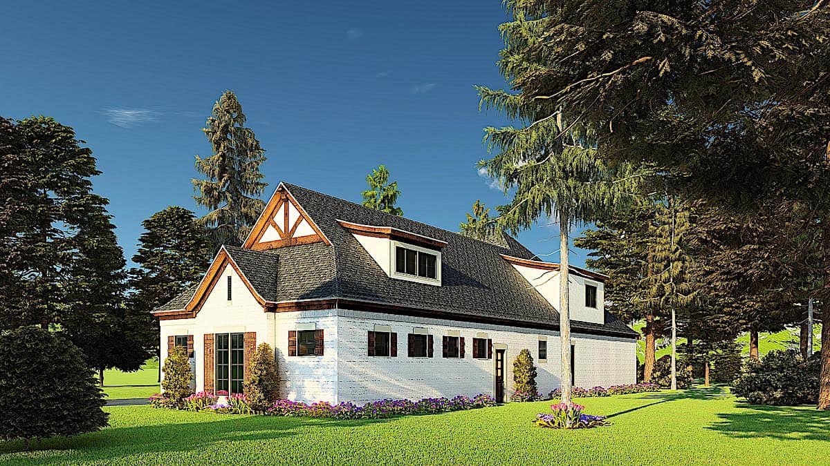Right Side View of this 4-Bedroom, 3366 Sq Ft Plan - 193-1171
