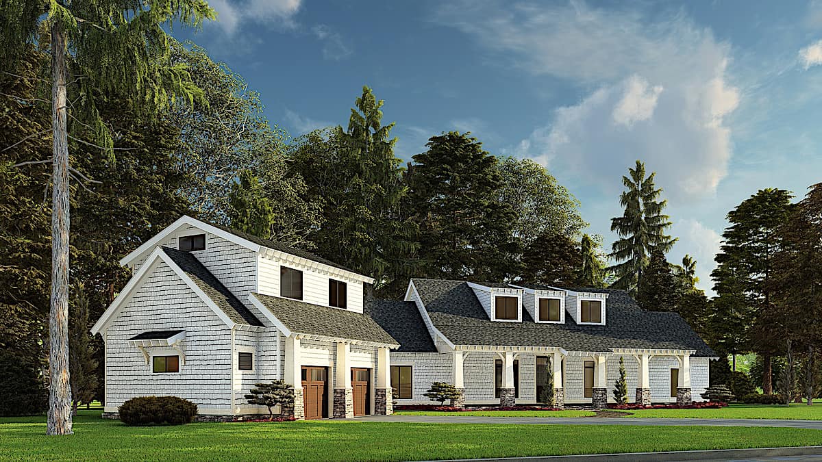 Left Side View of this 3-Bedroom, 2050 Sq Ft Plan - 193-1172