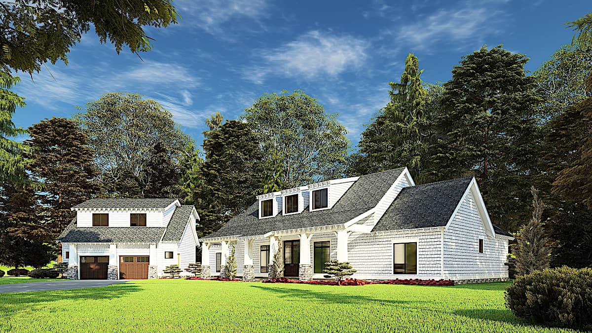 Right Side View of this 3-Bedroom, 2050 Sq Ft Plan - 193-1172