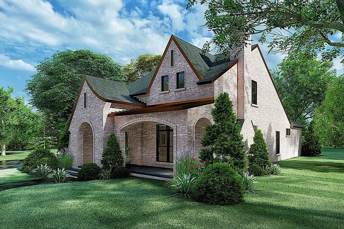 Right Side View of this 4-Bedroom, 2577 Sq Ft Plan - 193-1173