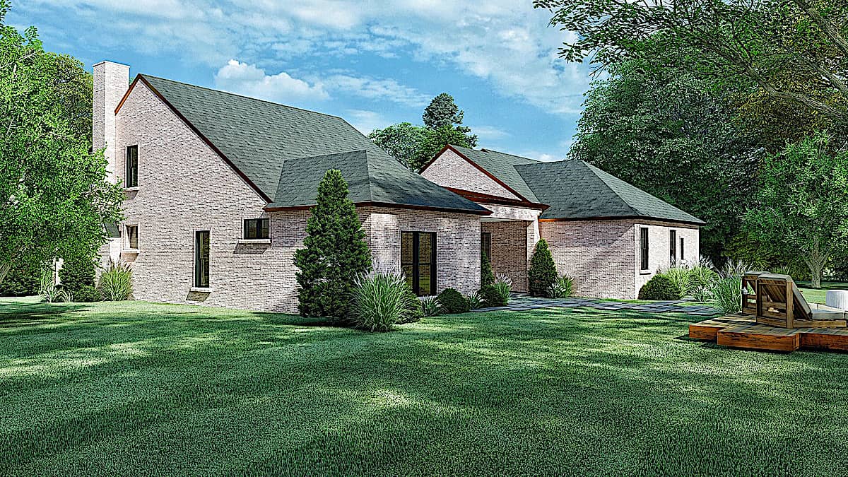 Rear View of this 4-Bedroom, 2577 Sq Ft Plan - 193-1173