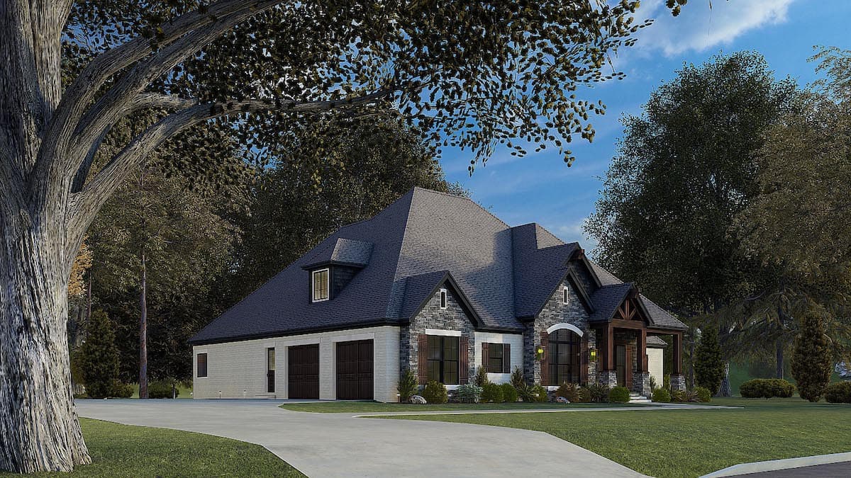 Left Side View of this 4-Bedroom, 2537 Sq Ft Plan - 193-1174