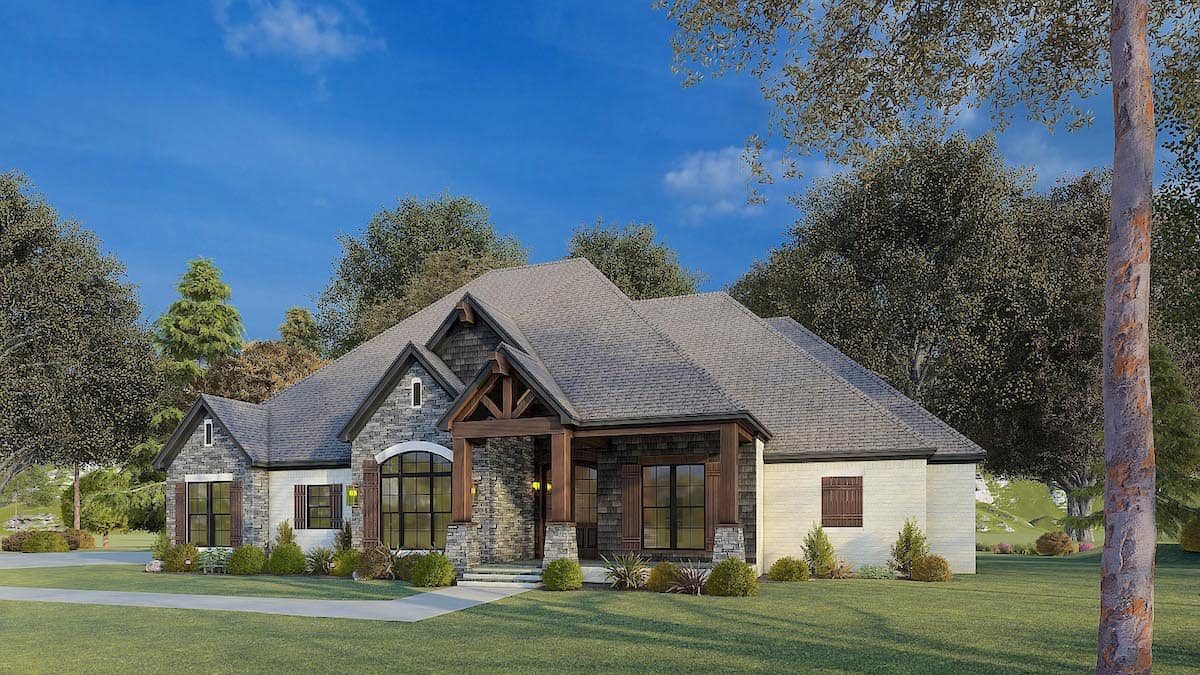 Right Side View of this 4-Bedroom, 2537 Sq Ft Plan - 193-1174