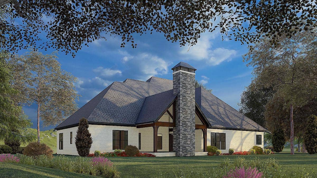 Rear View of this 4-Bedroom, 2537 Sq Ft Plan - 193-1174
