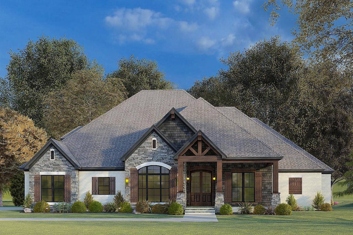 European style home (ThePlanCollection: Plan #193-1174