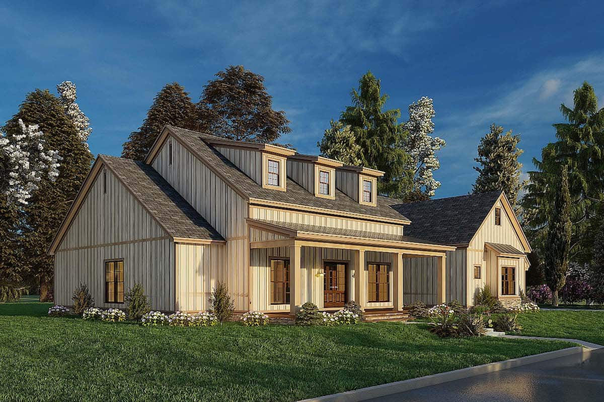 Left Side View of this 3-Bedroom, 2343 Sq Ft Plan - 193-1177