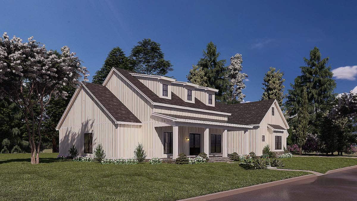 Left Side View of this 3-Bedroom, 2343 Sq Ft Plan - 193-1177